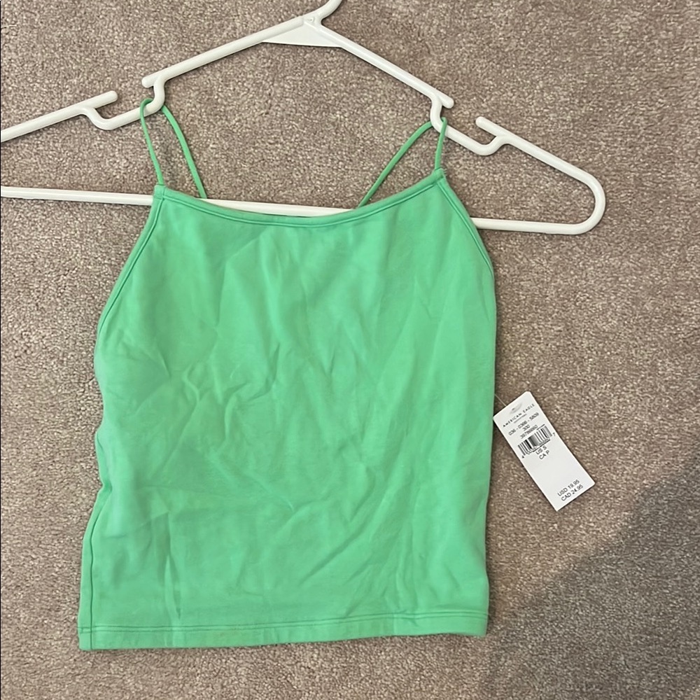 American Eagle Green Spaghetti Strap Top